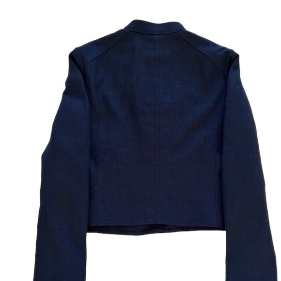 GAP Womens Cotton Jacket Motorcyle Size M Navy Zippered Front - Picture 3 of 3